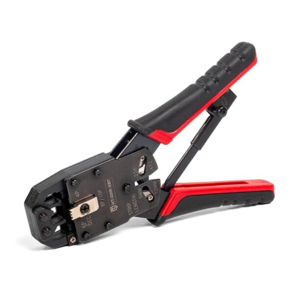 HT-200R Пресс-клещи для RJ50, RJ45, RJ12, RJ9 разъемов серия ПРОФИ (КВТ)