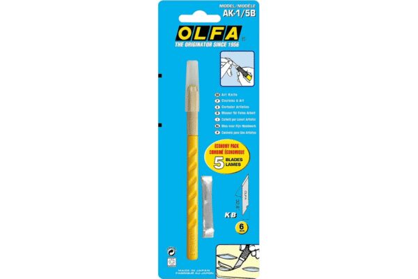 OLFA  с перовым лезвием 6 мм, Нож (OL-AK-1/5B) — изображение 2