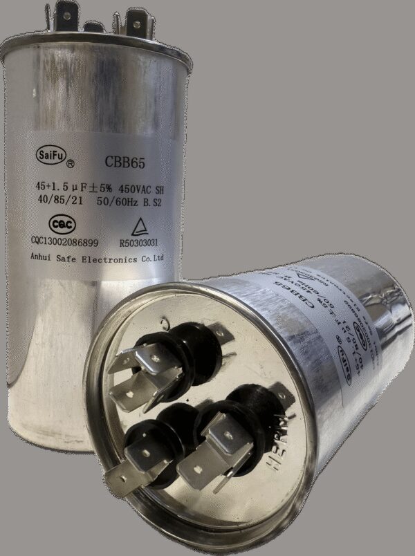 КОНДЕНСАТОР CBB65 45UF+1.5UF 450V(SAIFU)