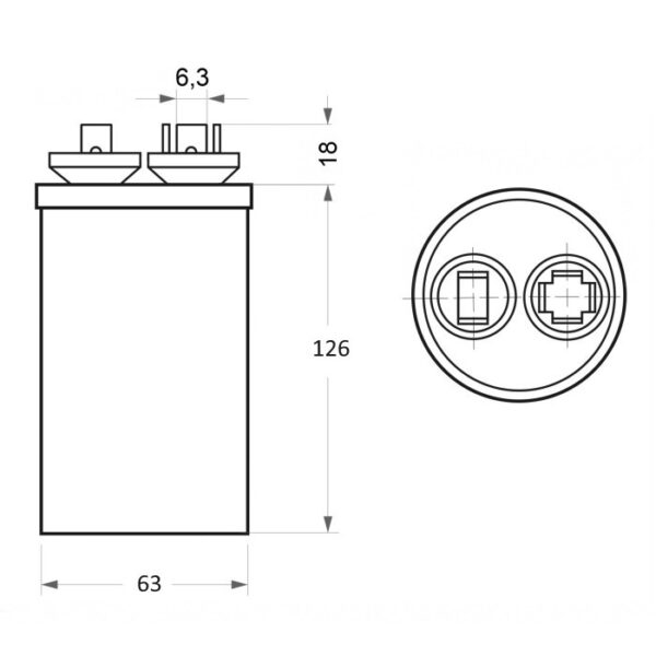 КОНДЕНСАТОР CBB65 100UF 450V(SAIFU) — изображение 2
