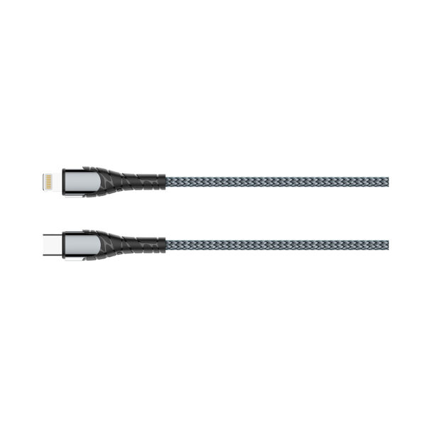 Интерфейсный кабель, LDNIO, Type-C to Lightning LC111, 30W, Fast Charging, FDY, 1м, Серый