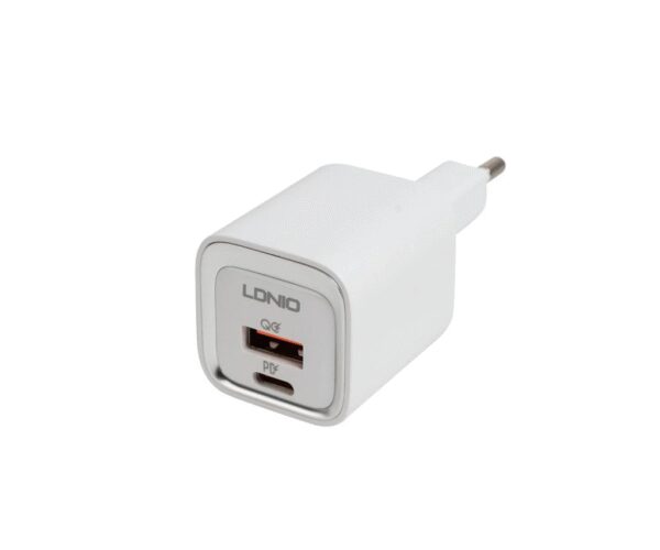 Универсальное зарядное устройство, LDNIO, A2318M, MFI, 20W,USB-А/USB-C, Быстрая зарядка, Кабель USB- — изображение 2